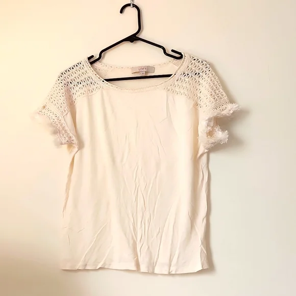 LOFT Tops Loft White Ivory Lace Top Small Poshmark